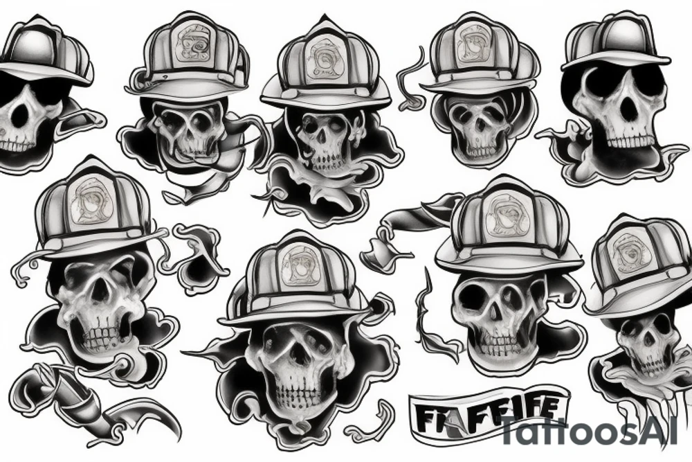 Undead firefighter tattoo idea