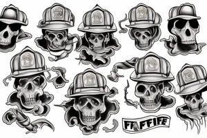 Undead firefighter tattoo idea
