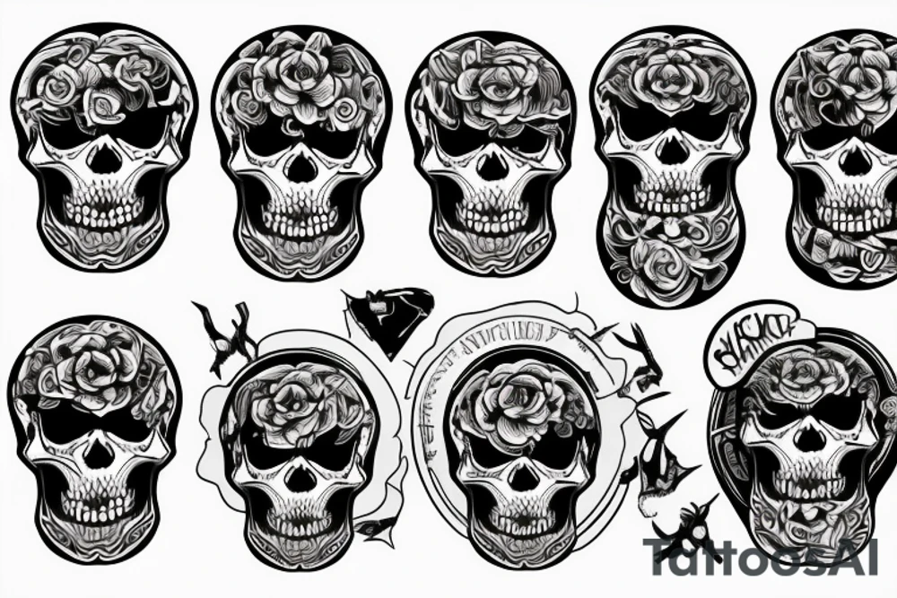 Skeleton motorcycle rider tattoo idea