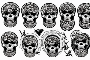 Skeleton motorcycle rider tattoo idea