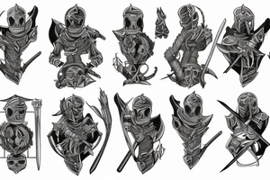 Skeleton knight tattoo idea