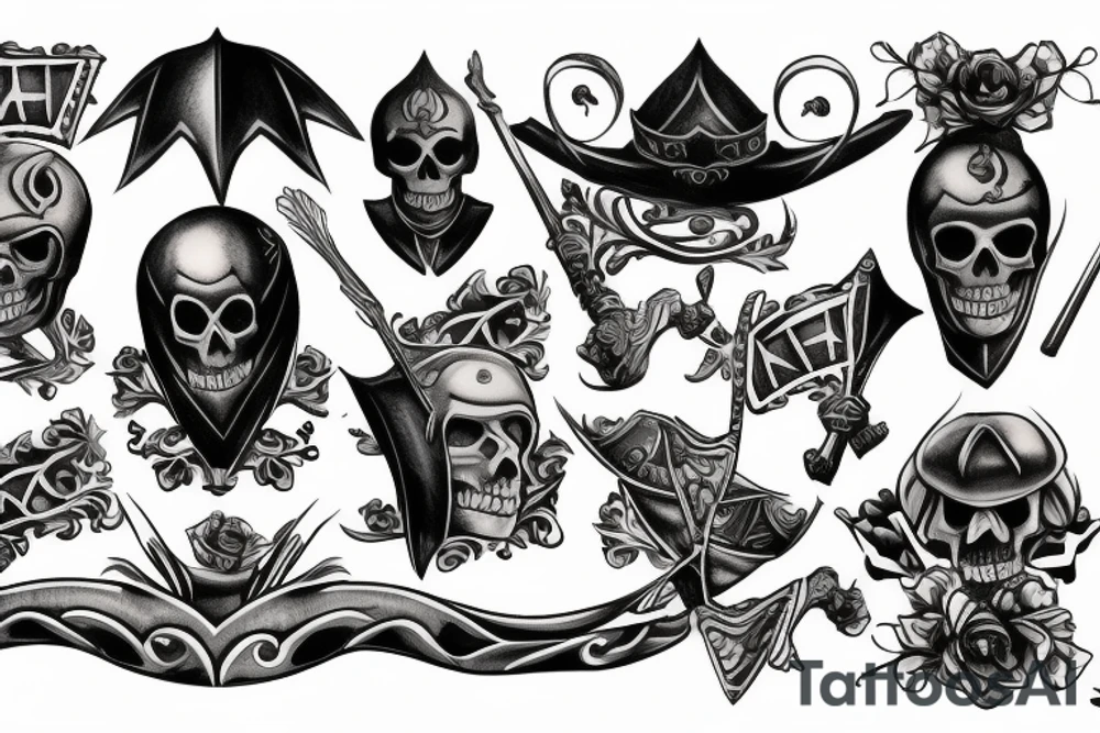 Skeleton knight tattoo idea
