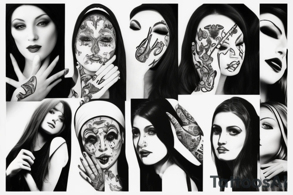 Woman nun tattoo idea