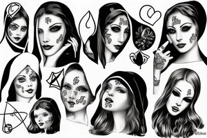 Woman nun tattoo idea