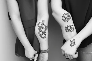 Unbreakable bond depicted through a knot tattoo idea