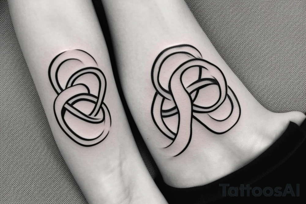 Unbreakable bond depicted through a knot tattoo idea