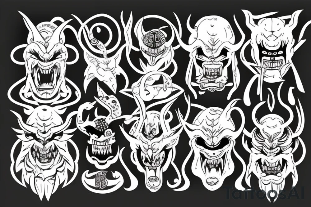 demon oni tattoo idea