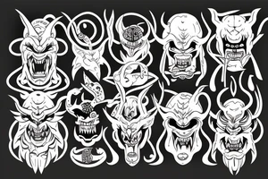 demon oni tattoo idea