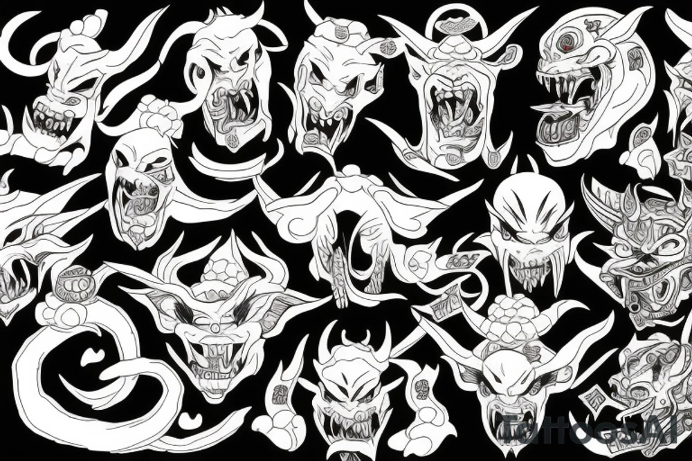 demon oni tattoo idea
