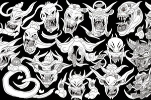 demon oni tattoo idea