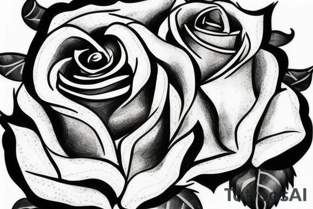 Rose from above with 3 leaves around it. tattoo idea