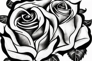 Rose from above with 3 leaves around it. tattoo idea