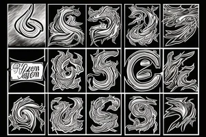 The name Zayden with a fire theme tattoo idea