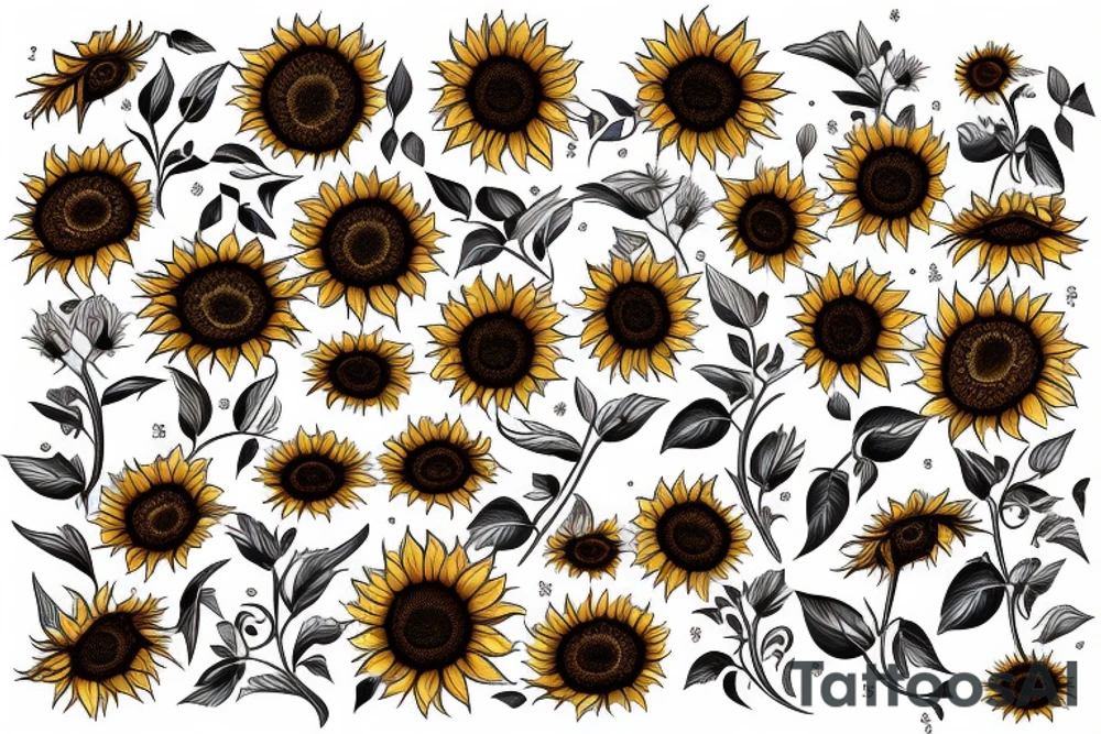 Sunflower tattoo idea