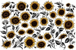 Sunflower tattoo idea