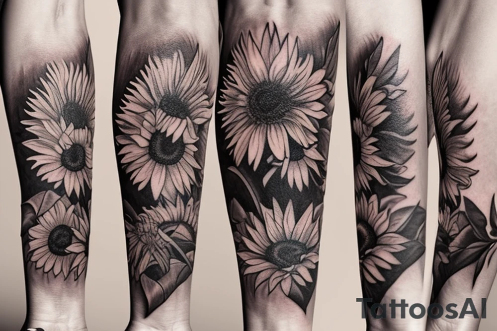 Sunflower tattoo idea