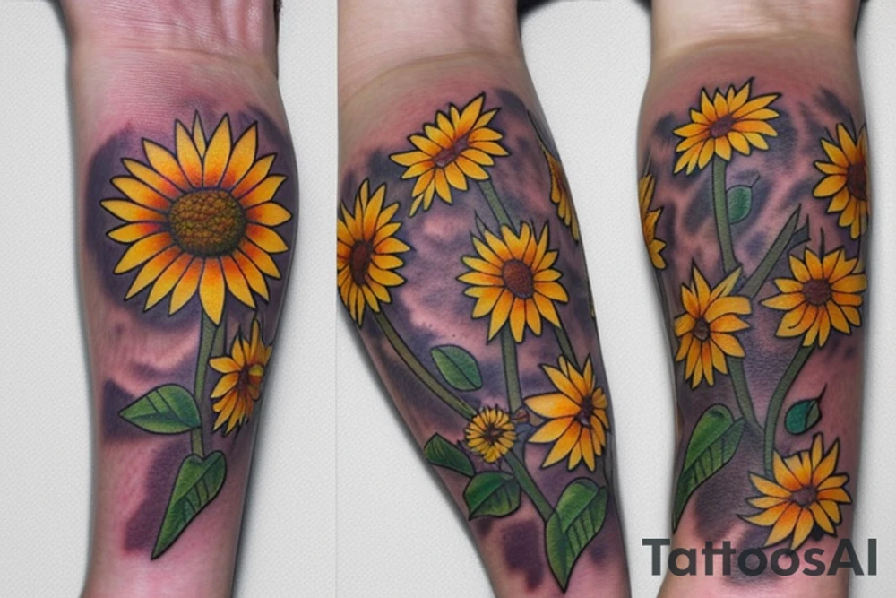 tiny Sunflower tattoo idea