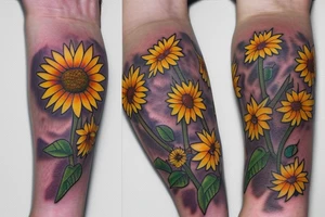 tiny Sunflower tattoo idea