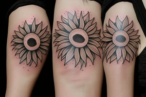 tiny Sun flower tattoo idea