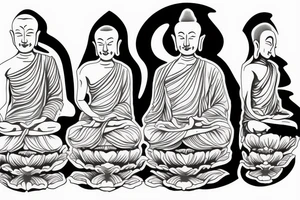 The three buddist monkyes tattoo idea