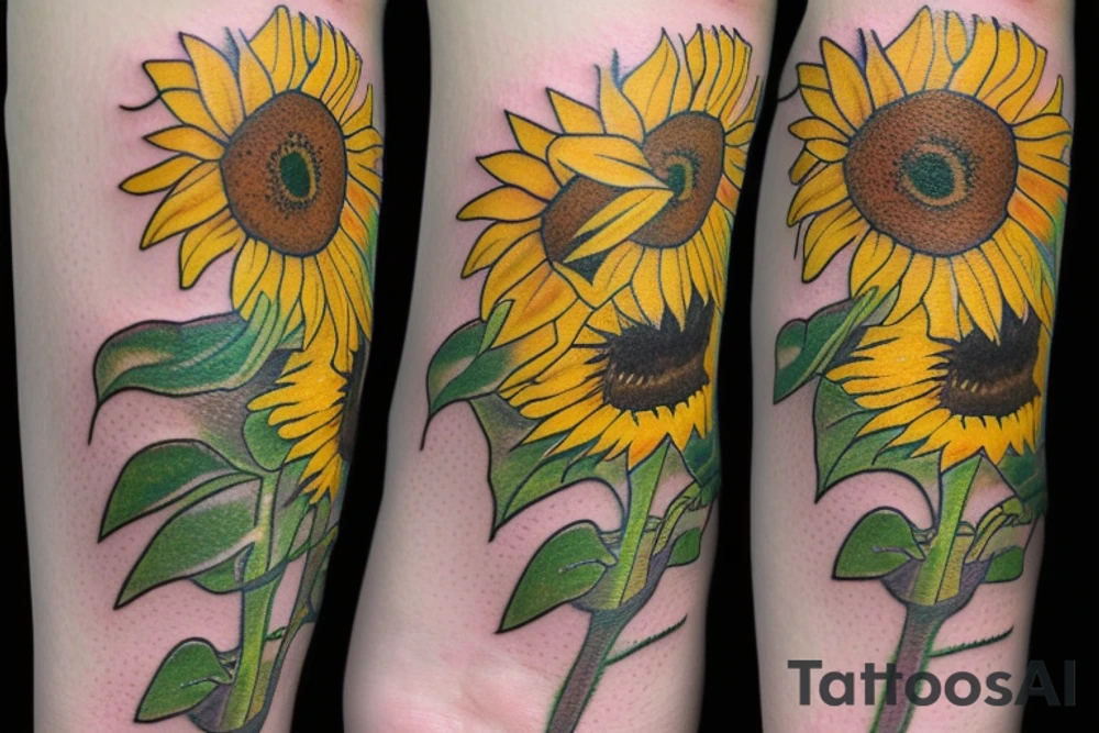 tiny Sunflower tattoo idea
