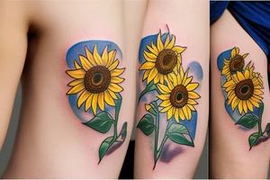 tiny Sunflower tattoo idea