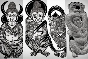 The three buddist monkeys tattoo idea