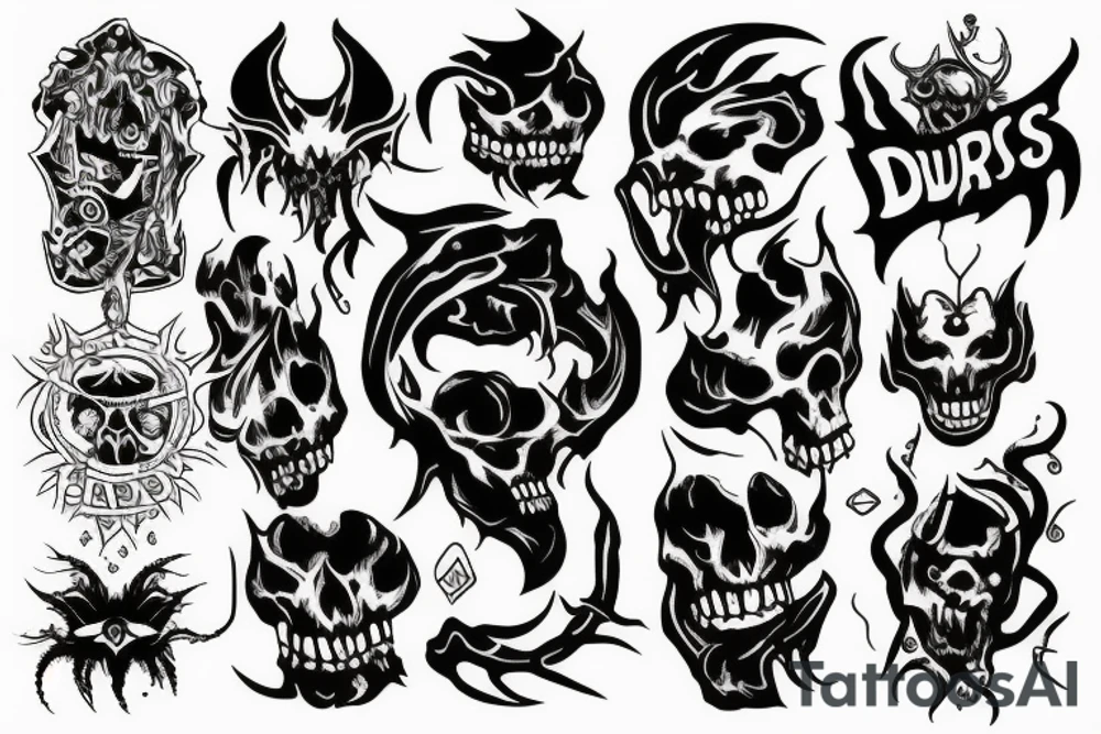 Surrounded by demons tattoo idea