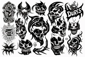 Surrounded by demons tattoo idea