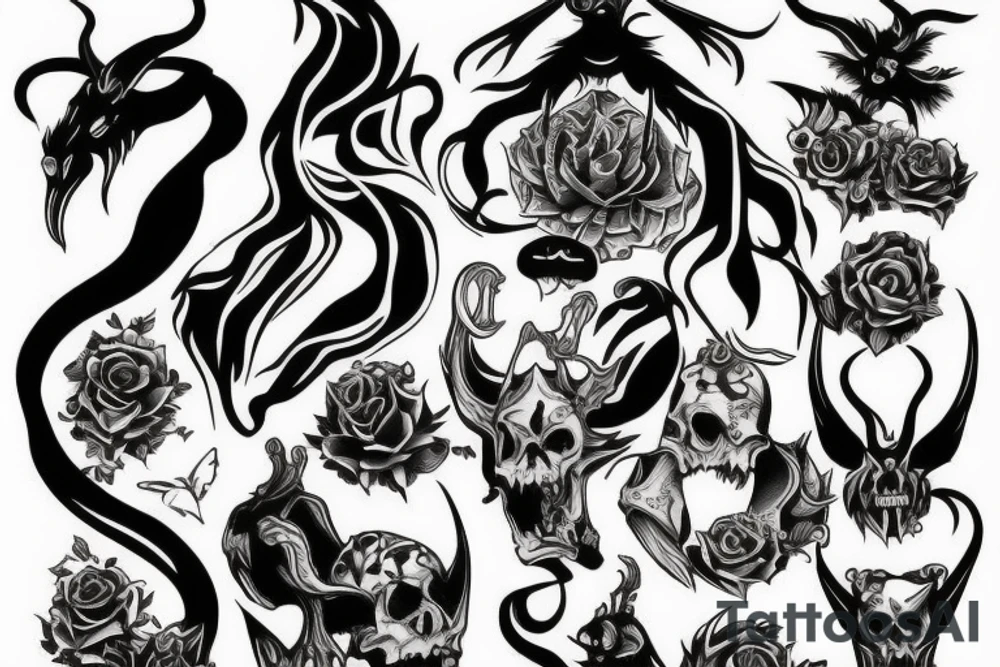 Surrounded by demons tattoo idea