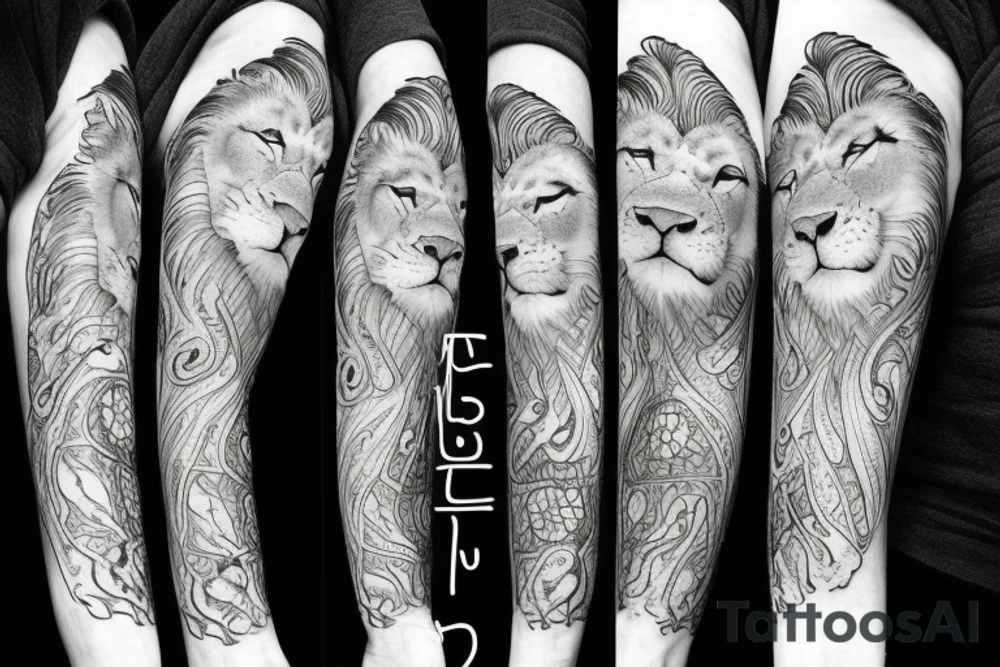 a lion + 06.08.2003 tattoo idea