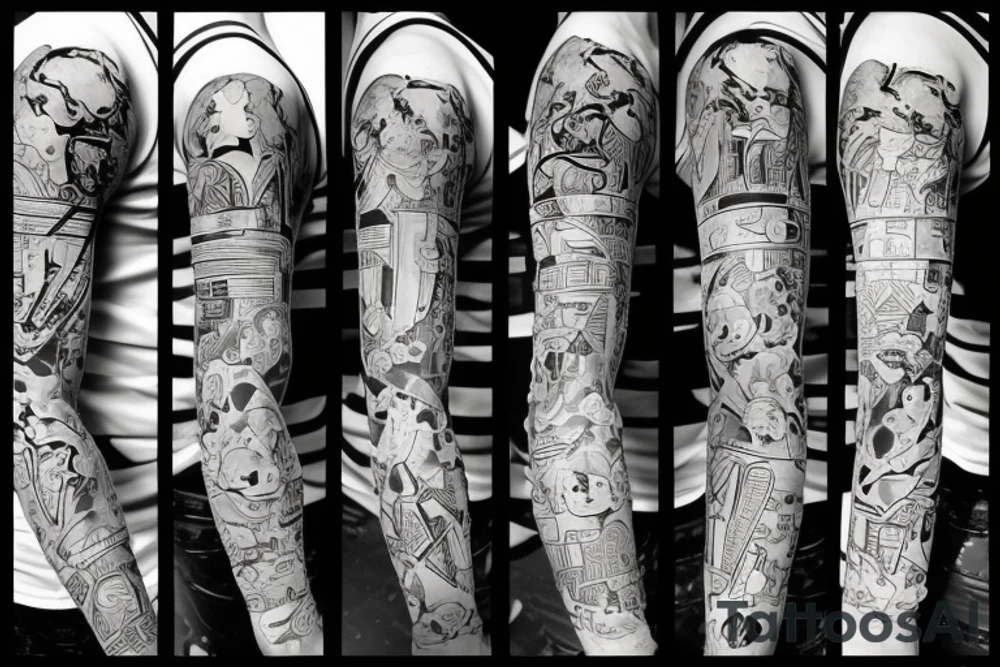 Anime and gym related tatoo tattoo idea