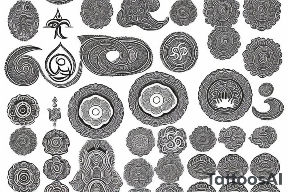 Hindu spiritual minimalist with om tattoo idea