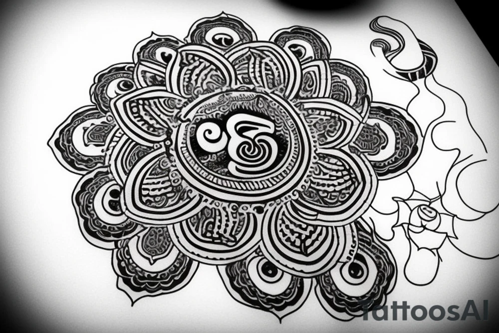 Hindu spiritual minimalist with om tattoo idea