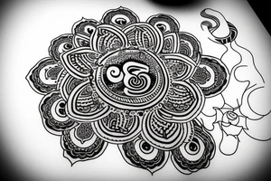 Hindu spiritual minimalist with om tattoo idea