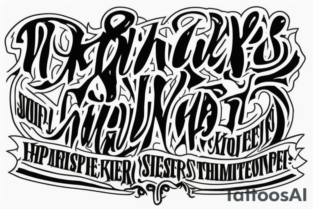 The words SLIM REAPER in all capital letters tattoo idea
