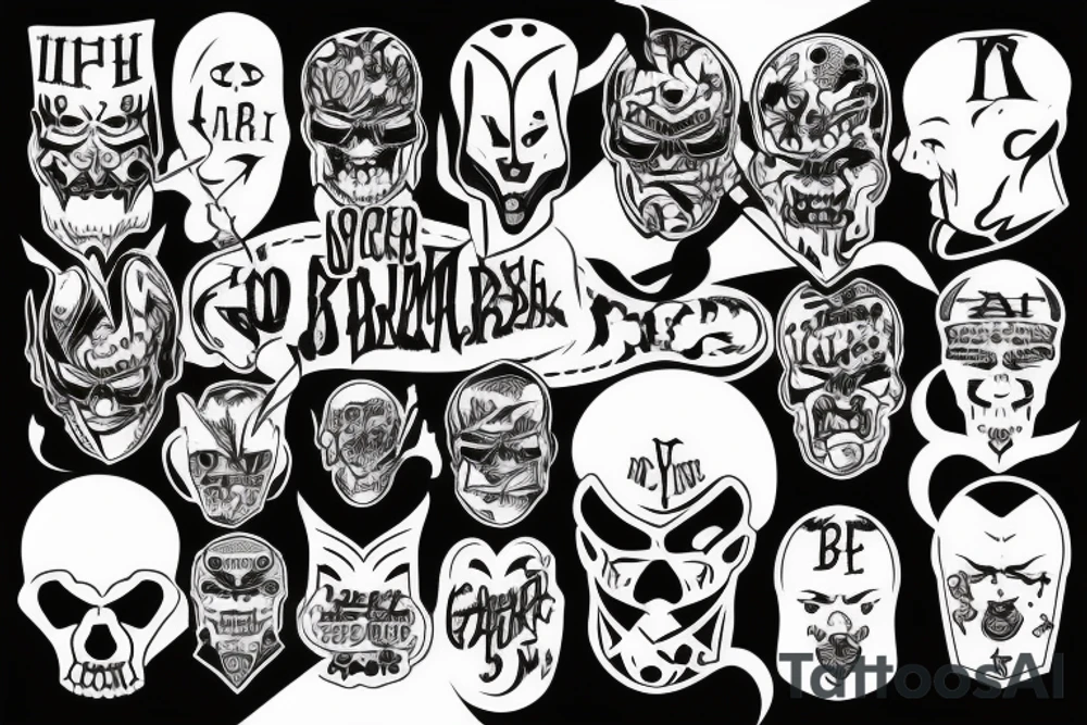 Grim wrestler with 6 on it tattoo idea