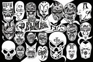 Grim wrestler with 6 on it tattoo idea