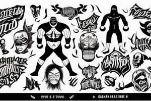 Grim wrestler with 6 on it tattoo idea