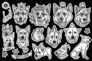 German shepherd tattoo idea