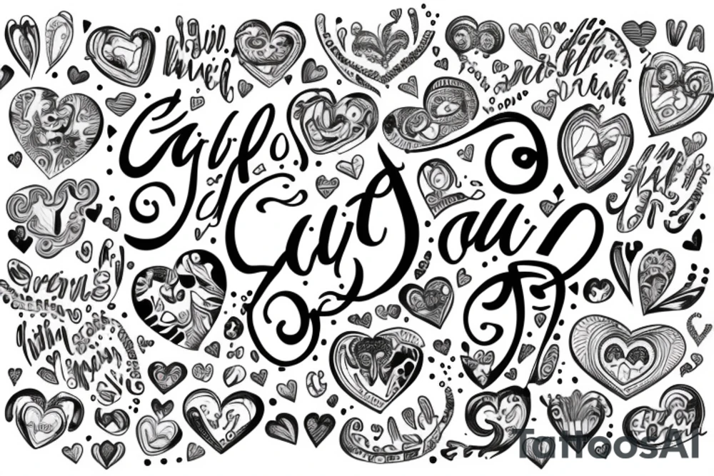 Carlito in script with a heart tattoo idea