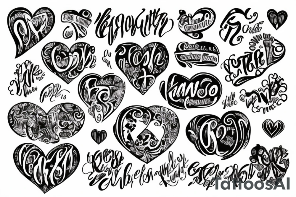 Carlito in script with a heart tattoo idea