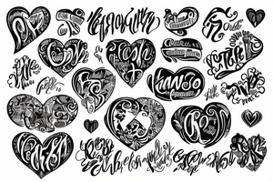Carlito in script with a heart tattoo idea