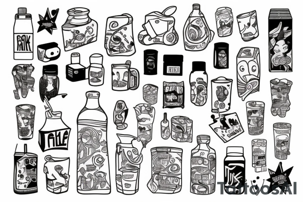 milk carton tattoo idea