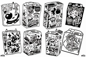 milk carton tattoo idea