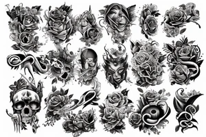 Full arm mechanics style tattoo tattoo idea