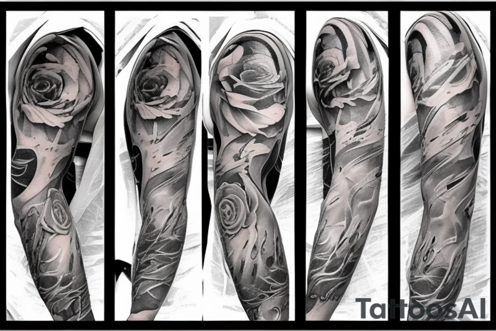 Full arm mechanics style tattoo tattoo idea
