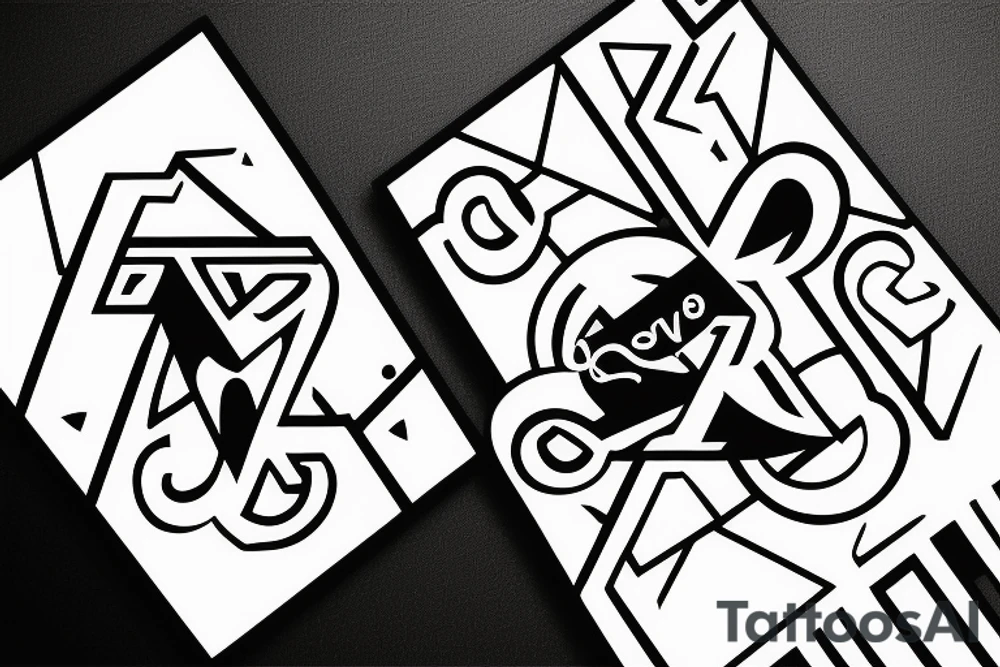 LOGO WITH 2 LETTERS Y AND M tattoo idea