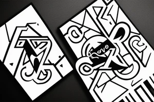 LOGO WITH 2 LETTERS Y AND M tattoo idea