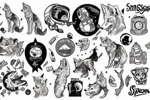 Simpsons space coyote tattoo idea